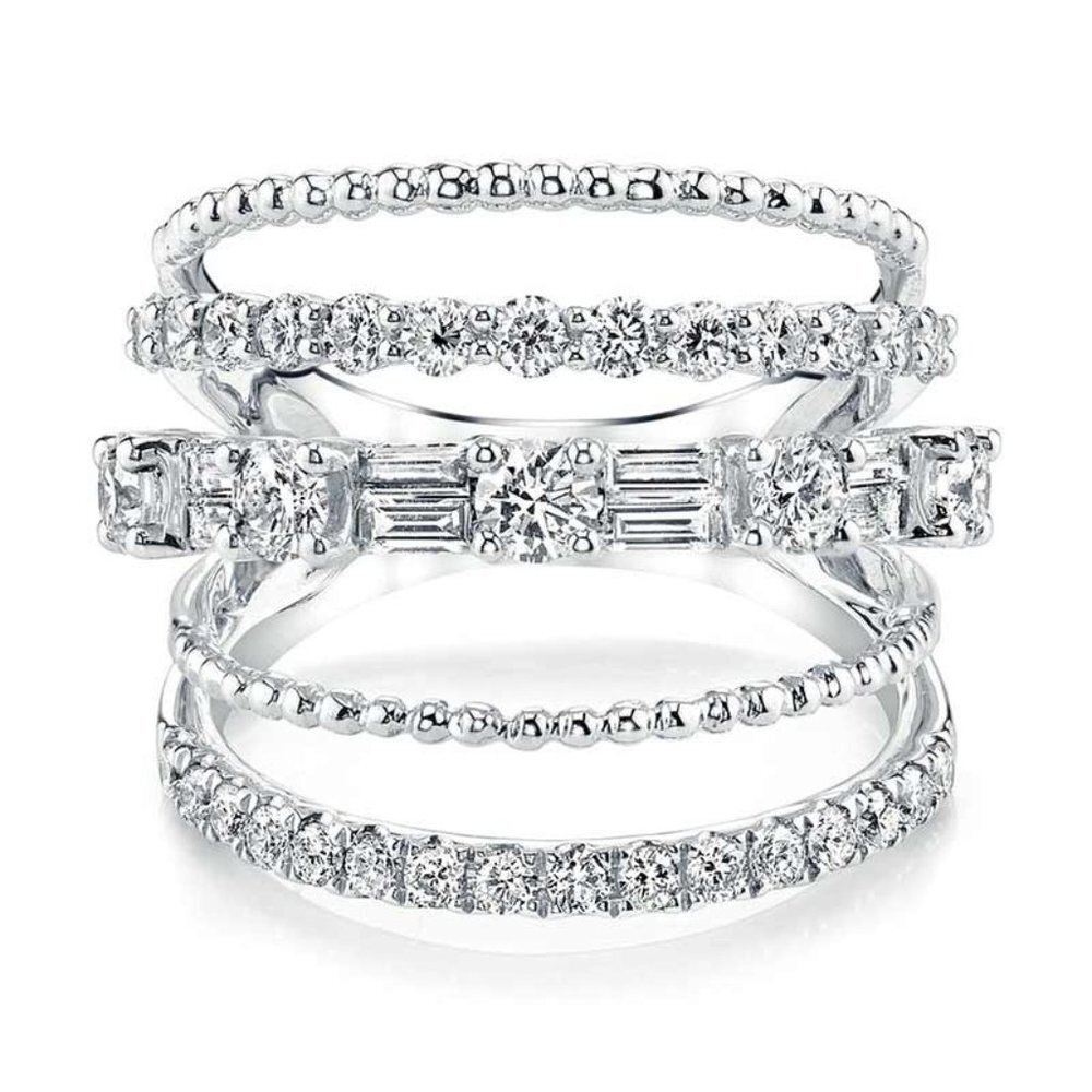 Latest Design 925 Silver Plated White CZ Wedding Ring, FB16FA1133